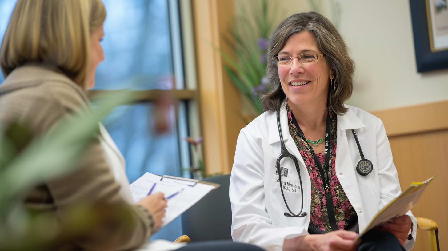 A medical doctor is having a consultation with her patient.