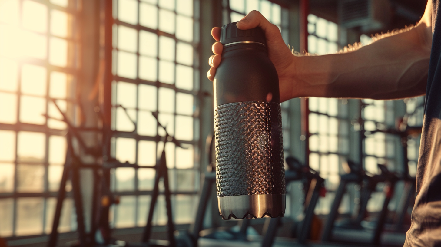 An image of a water bottle as a reminder to stay hydrated at all times.