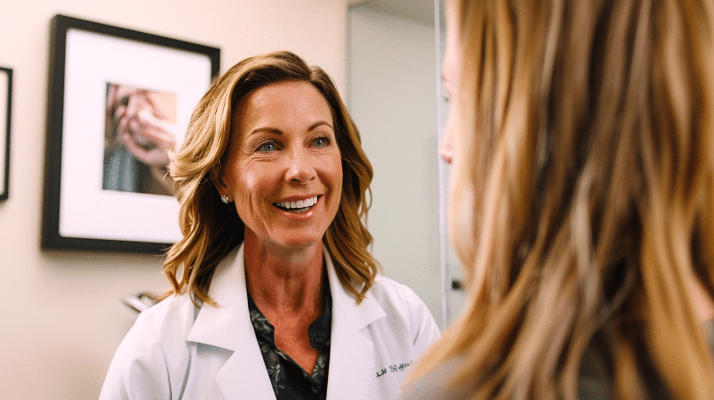 A medical doctor talking to a patient about the benefits of insulin sensitizers.
