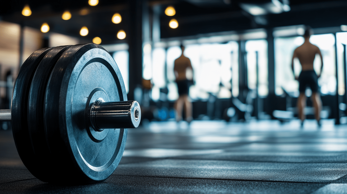 An image of a barbell in the gym, symbolizing strength, an active lifestyle, and the commitment to regular exercise.